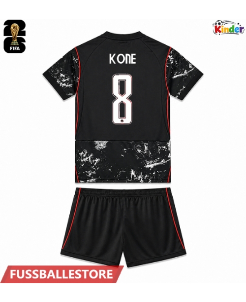Günstige Kanada Ismael Kone #8 Auswärts Trikotsatzt Kinder WM 2026 Kurzarm (+ Kurze Hosen)